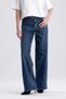 Sophia 308 Normal Belted Waist Dark Blue Wide Leg Jeans Women - 3
