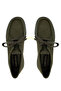 Men's Genuine Leather Green Nubuck Loafer Shoes - 5