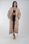 Kimono Kaftan Fish Patterned 1 Piece Bohemian Bathrobe Unisex Jacquard 3 Layers Muslin Fabric - 5