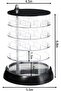5-Layer Rotating Clear Jewelry Organizer Box (Black) - 5