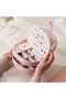 Travel Jewelry Case PU Leather Small Jewelry Box (Pink) - 2