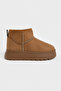 Children's Unisex Tan Thick Poly Sole Fur Inside Suede Look Casual Boots
