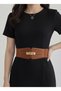 Gold Buckle Corset Belt Dress Belt Shirt Belt Waist Belt Body Belt Women's Belt Elastic Belt - 3