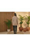 Women's Beige Buttoned Tunic - 5