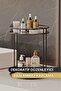 Bathroom Organizer Organizer Display Rack Stainless 2-Tier Decorative Jewelry and Makeup Shelf with Metal Tray - 4