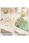 Earring Holder Organizer, Foldable PU Leather Travel Earring Book Case - Green - 3