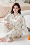 Soft Fabric Women's Home Night Loungewear Two-Piece Casual Pajama Set - 4
