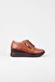 Women's Genuine Leather Accessory Zippered and Lace-Up Comfort Shoes - 6