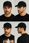 Men's Black Faux Suede Adjustable Metal Buckle Sports Hat - 5