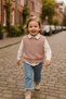 Girl's Pearl Detailed Sweater Denim Pants Shirt 3-Piece Set