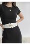 Gold Buckle Corset Belt Dress Belt Shirt Belt Waist Belt Body Belt Women's Belt Elastic Belt - 2