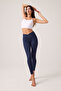Navy Blue Cross Waist Detailed Leggings New Envelope
