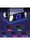PS5 Slim Stand & Cooling Station with RGB LED Controller Charger (Black) - 6