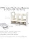 HYTTER Modern Desktop Bookshelf Bookend 3 Compartments and 3 Clear Drawers for Desk Organization and - 2