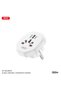 (WL23) Adaptor de priza, Universal, EU la multiple Standarde, WHITE
