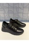 B1 4080 Women's Black Genuine Leather Orthopedic Velcro Daily Comfortable Sports Shoes - 5
