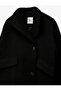 Long Sleeve Double-Breasted Collar Buttoned Pocket Boucle Coat - 5