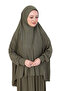 Two Piece Prayer Dress – Long Cotton Hijab Clothing Abaya & Headscarf Set - 6