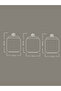 Large Size Coffee Corner Set Oval Spice Container 1400 ml (Tea, Coffee, Sugar) Dark Herm at Silver - 2