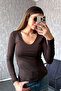 Women's V-Neck Long Sleeve Blouse 22132 - 2