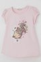 Girl's Capri Leggings Set Floral Girl Printed 1.5-5 Years Old, Pink - 6