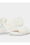 Solid Plush Heart Detail Slippers - 3