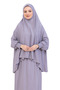 Two Piece Prayer Dress – Long Cotton Hijab Clothing Abaya & Headscarf Set - 4