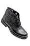 Genuine Leather and Fur Inside Zippered Winter Black Casual Men's Boots Lv53974