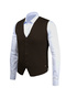 Men's Buttoned Sports / Regular Knitwear Knitted Sleeveless Brown Vest - 4241Ls - 2