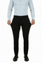 Black Slim Fit Elastic Waist Striped Textured Stretch Fabric Men's Trousers – Stylish & Comfortable Design 2600700 - 4