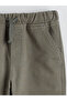 Two Mt Shop Quality Lcw Kids Khaki Plain Standard & Regular Elastic Cuff Boys Jogger Pants - 2