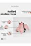 Muslin Rose Pink Color Ruffle Detailed Stroller Cover - 3