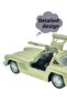 Classic Metal Pull Back Toy Model Car Mercedes-Benz 300Sl – Opening Seagull Wing Doors (Beige) - 3