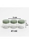3-Piece Mini Glass Jars – 41 ml – with Silicone Lids – Food, Jam and Sauce Storage Containers Mit Yeşili