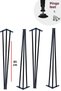 85 cm High Honeycomb Top Shelf & Dresser Leg Metal Profile Pipe Hairpin Leg 4 Pieces Pingolu