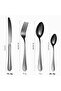 Premium 304 Stainless Steel 24-Piece Cutlery Set – Tableware Set for 6 People Black Color - 3