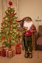 120 cm Plaid Costume Luxurious Santa Claus Figure – Standing Custom Design Christmas Decor with Gift Packaging