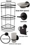 Bathroom Accessories Three-Tier Corner Paper Holder Towel Rack Soap Dish Brush Holder Robe Hook Set