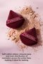 Triangle Powder Puff and Makeup Sponge Set of 3 Fabric Pouch Burgundy - 6
