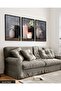 Candle Vase Flowers 3 Piece Black Wooden Framed Painting