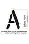 Stencil Letter Painting Template X056 Letter Height 7 cm - 3