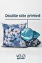 Punch Embroidery Pattern Double Sided Digital Printed Color Flowers Patterned Throw Pillow Cover - 4