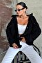 Women's Lamb Teddy Buttoned Jacket - 2