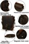 6051 Brown Genuine Real Leather Handmade Postman Shoulder Crossbody Bag - 4