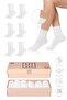 Bamboo Women's Elasticless White Seamless Premium Socks Boxed 6-Piece / Non-Marking / Non-Tightening Socks