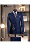 بدلة كروازيه مقطوعة إيطالية باللون الأزرق الداكن