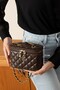 Embroidered Luxurious and Stylish Knit Chain Shoulder Bag