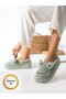 Winter Furry Inside Anti-Slip Sole Soft Textured Frog Embroidered Women's Home Shoes Stc1021