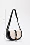 Black-cream Shk92 Lock Detailed Faux Leather Single Compartment Hand, Arm and Shoulder Bag with Snap Fasteners L:15 E:25 W:6 - 2