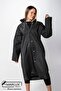 Women's Men's Raincoat Hooded Snap Fastener Eva Black Raincoat M21mrc881r03 - 5